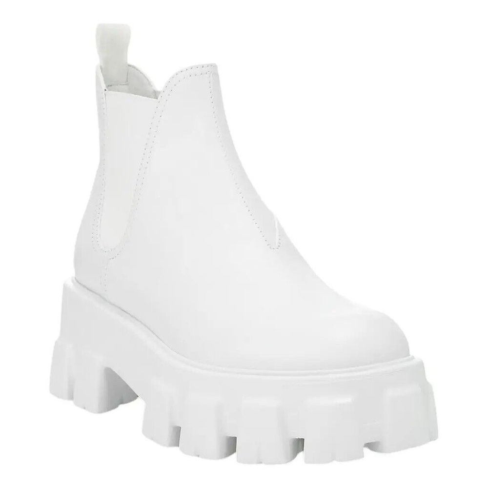 Prada white leather boots size US 10/italian 40